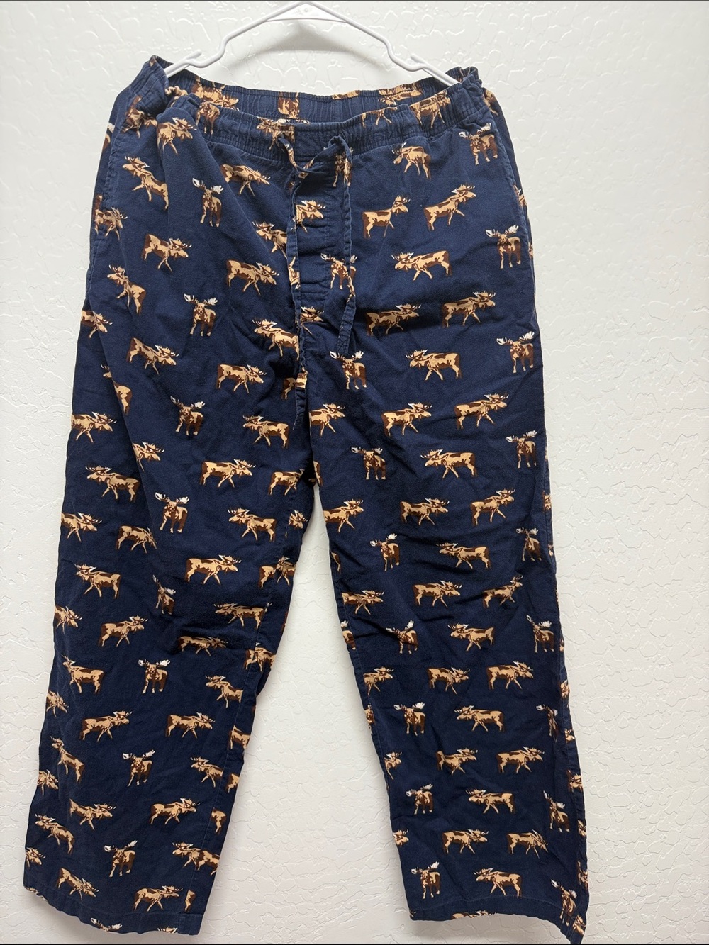 Moose Print Cotton Jogger Pants